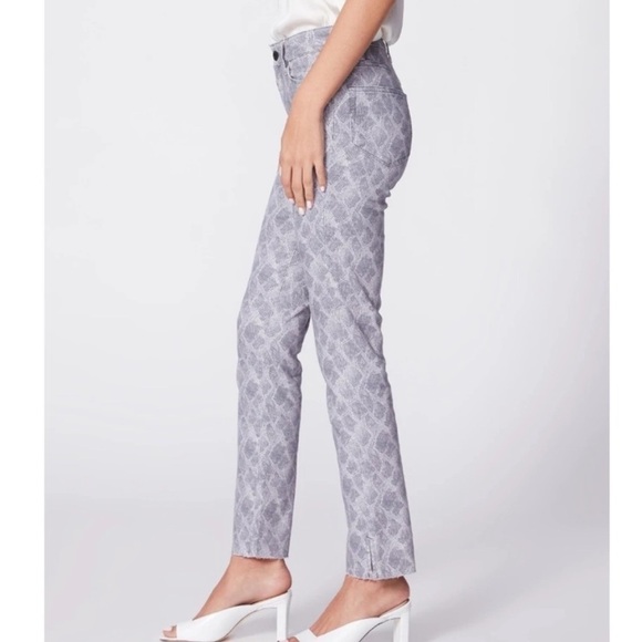 Nwt PAIGE Hoxton Slim Snakeskin Jeans Periscope Viper 26 - Picture 3 of 14